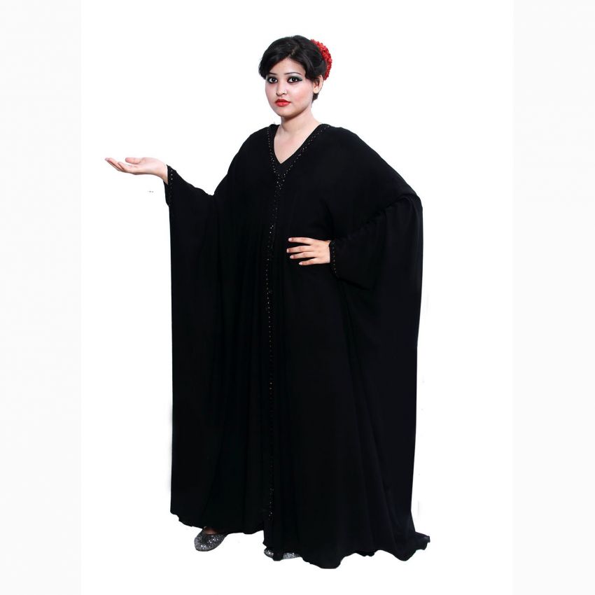 double layer butterfly abaya