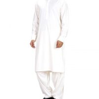 Junaid Jamshed Off-White Mix Shalwar Kameez For Men