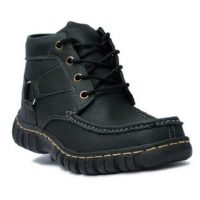 Oasis Black Leather Shoes For Men