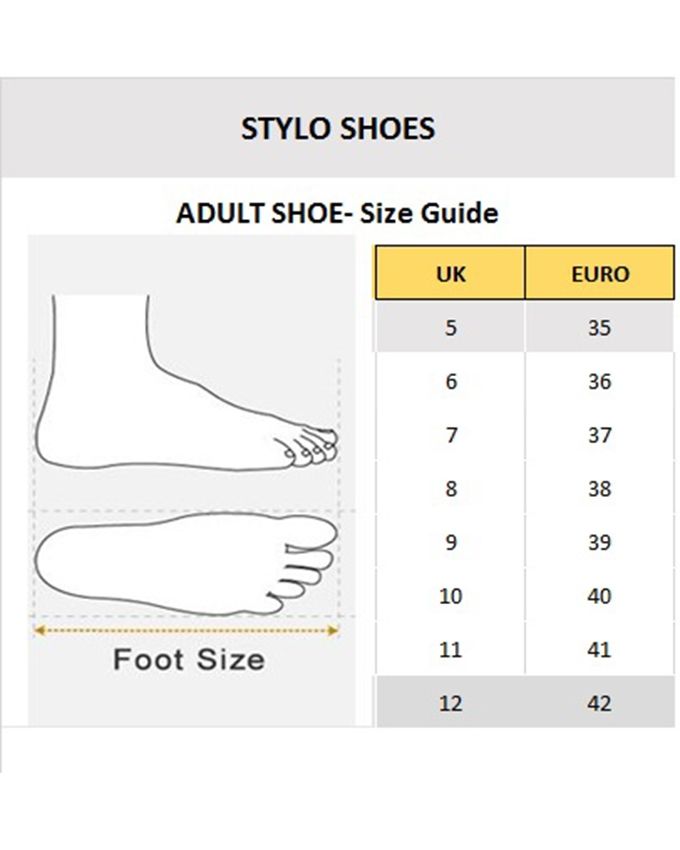 Ladies Shoes Size Chart Pakistan