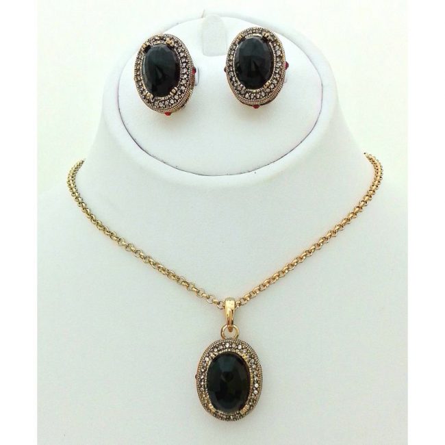 Turkish Version Gold Plated Locket Set 
